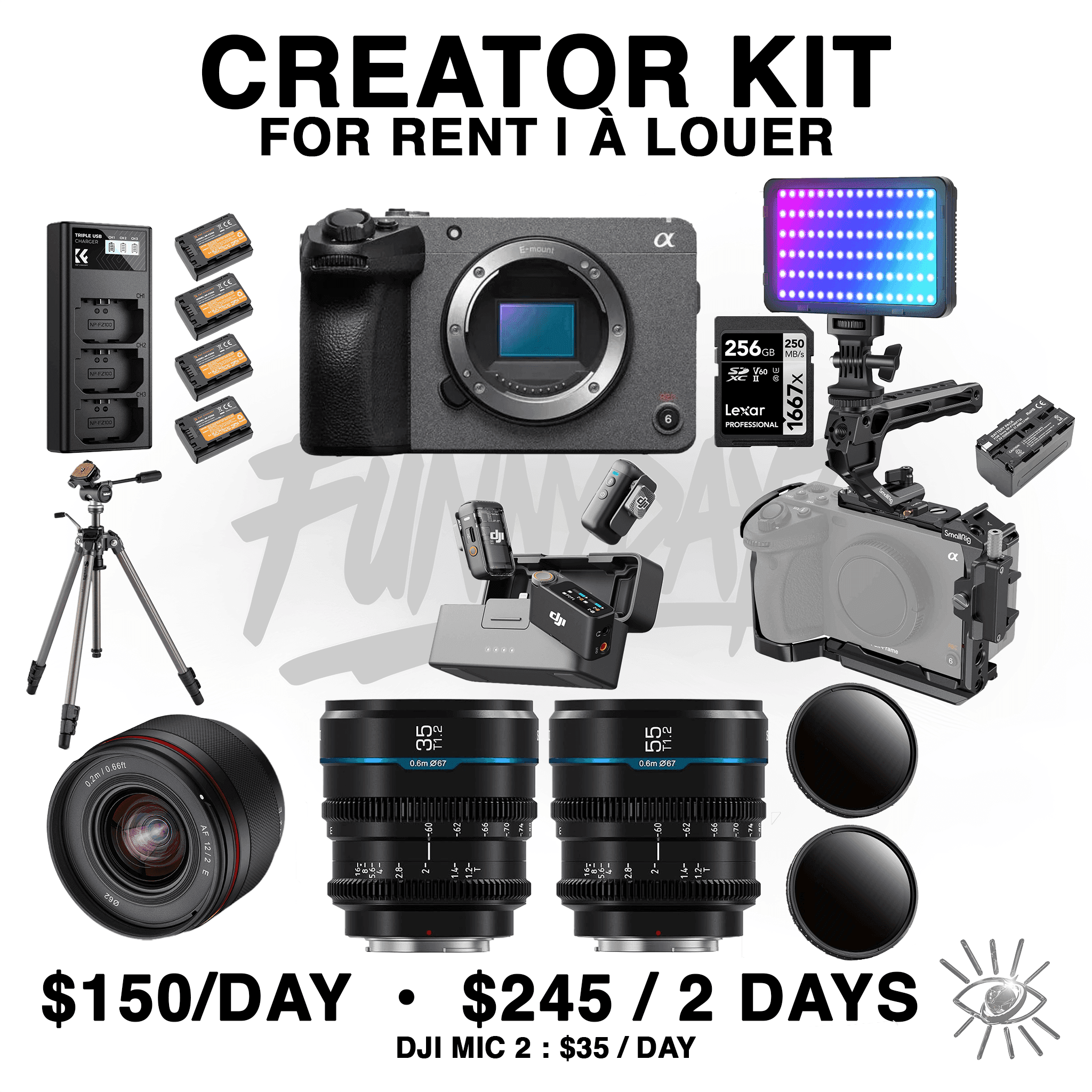 Sony FX30 Creator Kit - 3 lens